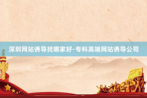 深圳网站诱导找哪家好-专科高端网站诱导公司