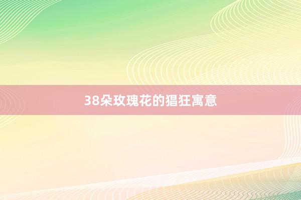 38朵玫瑰花的猖狂寓意